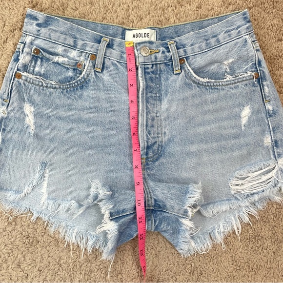 Agolde Parker Vintage Cut Off Rigid Cotton Denim Shorts Style A026-811, Size 26 - Picture 14 of 16